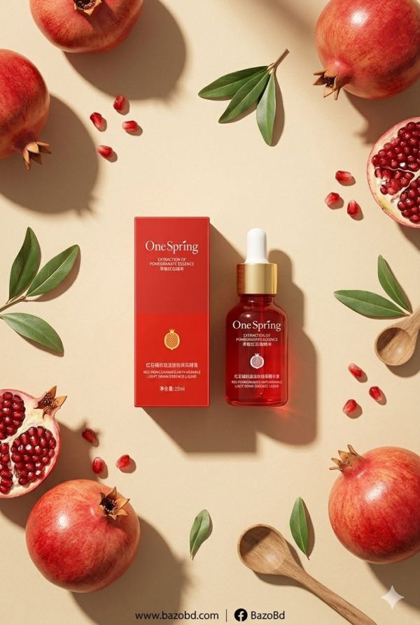 OneSpring Red Pomegranate Fresh Moisturizing Essence Serum – 30ml